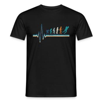 Tennisspieler Herzschlag Tennis Evolution - Männer T-Shirt - Schwarz - Vorne - AI Model Male 178 light (178cm)