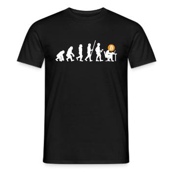 Bitcoin BTC Revolution - Crypto Gift Idea - Männer T-Shirt - Schwarz - Vorne - AI Model Male 178 light (178cm)