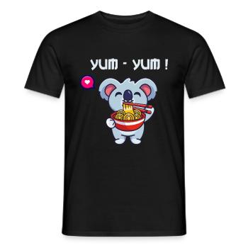Instant Noodles China Koala Ramen Pasta Spaghetti - Men's T-Shirt - black - Front - AI Model Male 178 light (178cm)