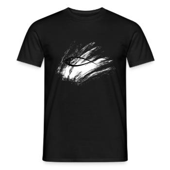 Jesus, Christ, God, Faith, Church, Christian - Men's T-Shirt - black - Front - AI Model Male 178 light (178cm)