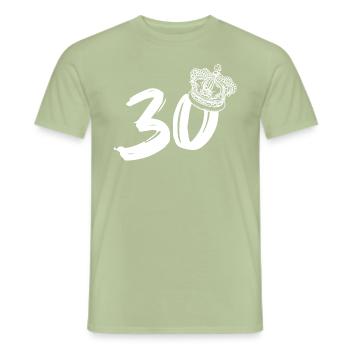 30th birthday - Men's T-Shirt - sage - Front - AI Model Male 178 light (178cm)