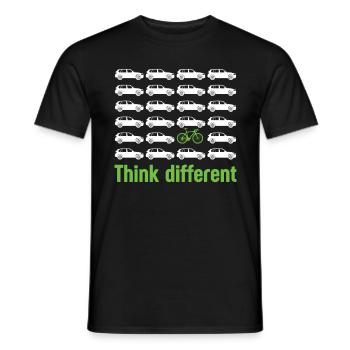 Bicycle Environmental Protection Climate Change Cyclist - Men's T-Shirt - black - Front - AI Model Male 178 light (178cm)