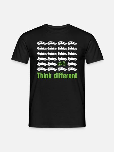 Fiets Milieubescherming Klimaatverandering Fietser - Heren T-shirt - zwart