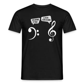 Music Singer Singer Joke Sheet Music - Men's T-Shirt - black - Front - AI Model Male 178 light (178cm)