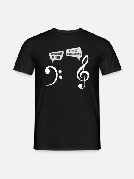 Musique Chanteur chanteuse blague notes - T-shirt homme - noir