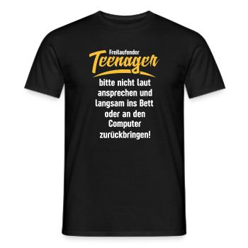 Teenager - Männer T-Shirt - Schwarz - Vorne - AI Model Male 178 light (178cm)
