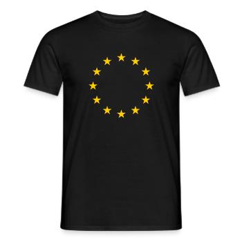 Europa EU Europäische Union - Männer T-Shirt - Schwarz - Vorne - AI Model Male 178 light (178cm)