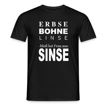 Sinsheim Erbse Bohne Linse - Männer T-Shirt - Schwarz - Vorne - AI Model Male 178 light (178cm)