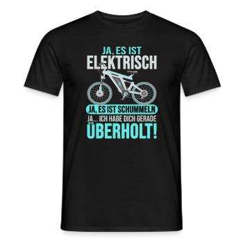Ebike - Männer T-Shirt - Schwarz - Vorne - AI Model Male 178 light (178cm)
