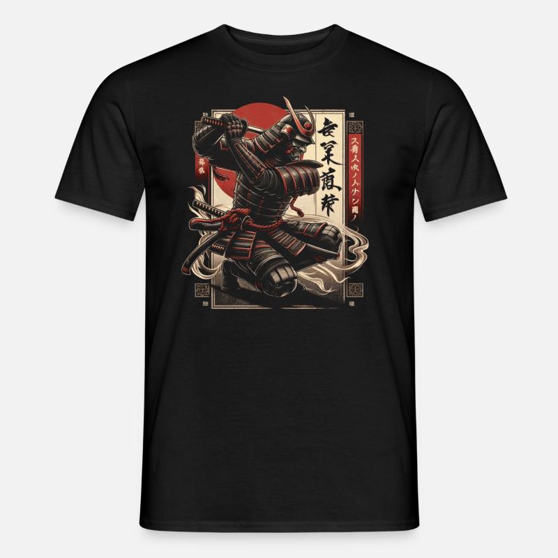 Ninja Samurai - Männer T-Shirt - Schwarz