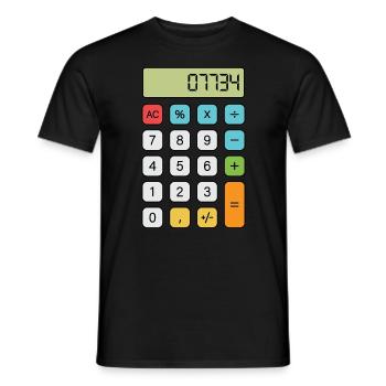 Bonjour Calculatrice - T-shirt homme - noir - Devant - AI Model Male 178 light (178cm)