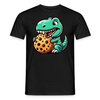 Süßer Dino T-Rex Keks Monster Spaß - Männer T-Shirt - Schwarz - Vorne - AI Model Male 178 light (178cm)