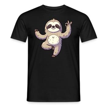 Faultier Yoga Meditation Autogenes Training - Männer T-Shirt - Schwarz - Vorne - AI Model Male 178 light (178cm)