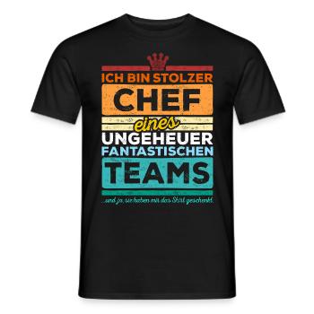 I'm the proud of a team gift - Men's T-Shirt - black - Front - AI Model Male 178 light (178cm)