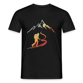 Tourenski Wintersport Berg Skifahrer Geschenk Skit - Männer T-Shirt - Schwarz - Vorne - AI Model Male 178 light (178cm)