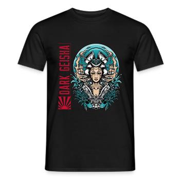 cuvée de la culture traditionnelle japonaise des geishas - T-shirt homme - noir - Devant - AI Model Male 178 light (178cm)