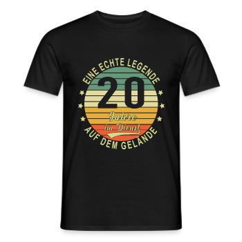 20 Jähriges Dienstjubiläum Arbeitsjubiläum - Männer T-Shirt - Schwarz - Vorne - AI Model Male 178 light (178cm)