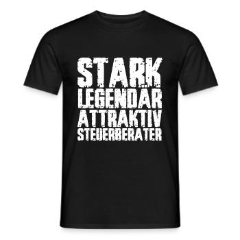 STARK LEGENDÄR ATTRAKTIV STEUERBERATER - Männer T-Shirt - Schwarz - Vorne - AI Model Male 178 light (178cm)