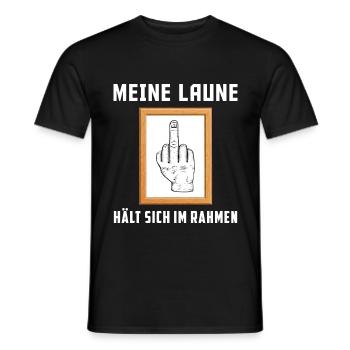 Laune im Rahmen - Männer T-Shirt - Schwarz - Vorne - AI Model Male 178 light (178cm)