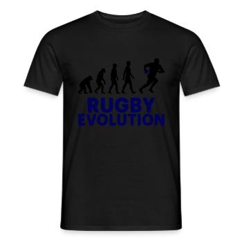 Motif sportif Rugby Evolution - T-shirt homme - noir - Devant - AI Model Male 178 light (178cm)