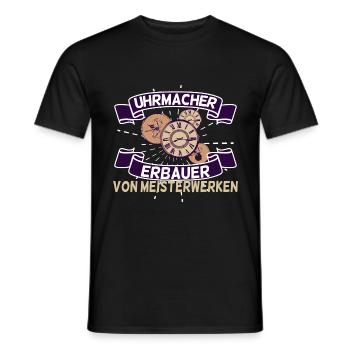 Uhrmacher Uhren Handwerker Werkstatt Geschenk - Männer T-Shirt - Schwarz - Vorne - AI Model Male 178 light (178cm)