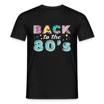 Back To The 80s Retro Carnival 80s Theme Party - Men's T-Shirt - black - Front - AI Model Male 178 light (178cm)