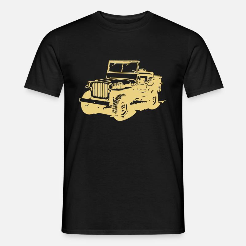 AVM Jeep 4x4 - VECTOR - MULTICOLOR DESIGN - Men’s T-shirt - black