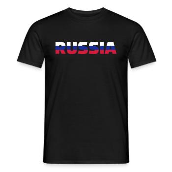 Russia - T-shirt homme - noir - Devant - AI Model Male 178 light (178cm)