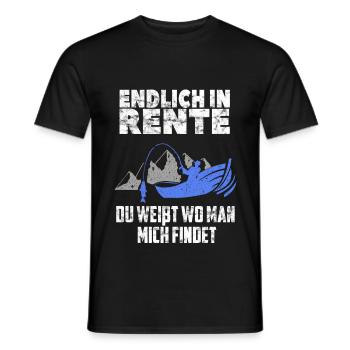 Rente Angler lustiger Spruch Ruhestand Angeln Boot - Männer T-Shirt - Schwarz - Vorne - AI Model Male 178 light (178cm)