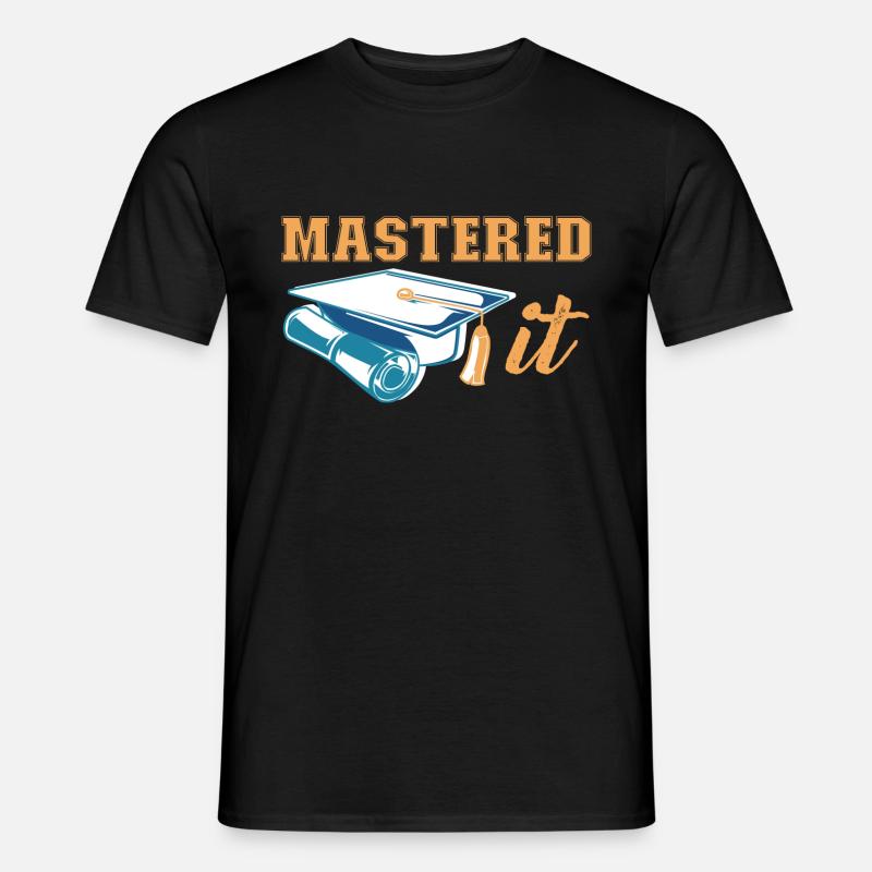 Master-Abschluss Absolvent Graduierung Master Grad - Männer T-Shirt - Schwarz