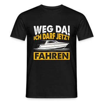 Motorboot Boot Fahren Sportboot Führerschein Gesch - Männer T-Shirt - Schwarz - Vorne - AI Model Male 178 light (178cm)