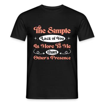 Valentins Tag Beziehung Liebes Spruch - Männer T-Shirt - Schwarz - Vorne - AI Model Male 178 light (178cm)