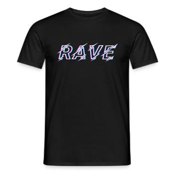 Techno Rave Festival Electro Musik Raver - Männer T-Shirt - Schwarz - Vorne - AI Model Male 178 light (178cm)