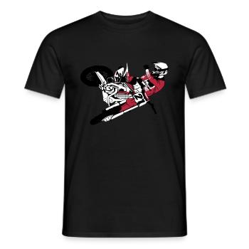 Moto Cross - motocross - Men's T-Shirt - black - Front - AI Model Male 178 light (178cm)