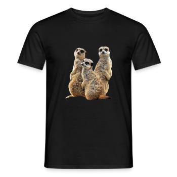 Meerkat - mongoose - Africa - Men's T-Shirt - black - Front - AI Model Male 178 light (178cm)