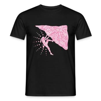 Mom climb mountains - Men's T-Shirt - black - Front - AI Model Male 178 light (178cm)
