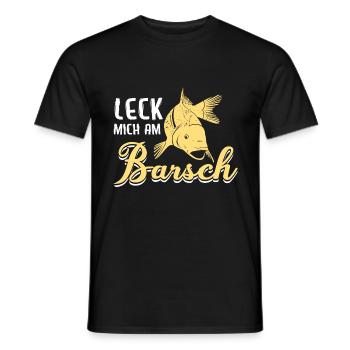 Leck mich am Barsch - Männer T-Shirt - Schwarz - Vorne - AI Model Male 178 light (178cm)