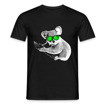 Koala Tierliebhaber Naturfans Sonnenbrille Musik K - Männer T-Shirt - Schwarz - Vorne - AI Model Male 178 light (178cm)