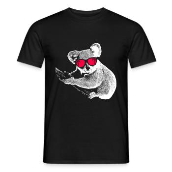 Koala Tierliebhaber Naturfans Sonnenbrille Musik K - Männer T-Shirt - Schwarz - Vorne - AI Model Male 178 light (178cm)