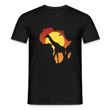Afrika Giraffe Kontinent Elefant Tiere Big Five Sa - Männer T-Shirt - Schwarz - Vorne - AI Model Male 178 light (178cm)