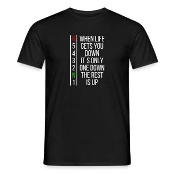 Quand la vie t'abat ... - T-shirt homme - noir - Devant - AI Model Male 178 light (178cm)