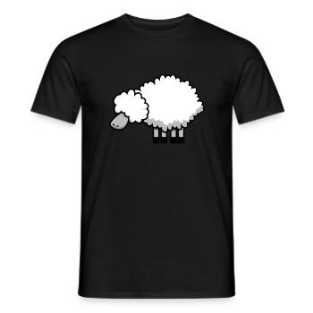 sheep - Men's T-Shirt - black - Front - AI Model Male 178 light (178cm)
