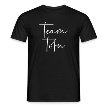 Équipe tofu - T-shirt homme - noir - Devant - AI Model Male 178 light (178cm)