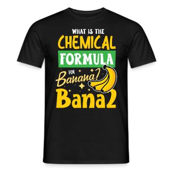 What is the chemical formula for banana BaNa2 - Men's T-Shirt - black - Front - AI Model Male 178 light (178cm)