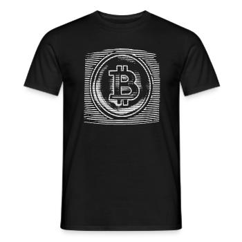 Bitcoin Logo Trader Crypto BTC - Männer T-Shirt - Schwarz - Vorne - AI Model Male 178 light (178cm)
