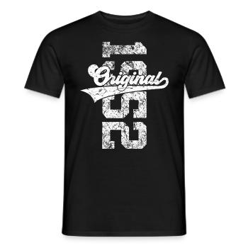 74TH BIRTHDAY ORIGINAL 1952 - Men's T-Shirt - black - Front - AI Model Male 178 light (178cm)