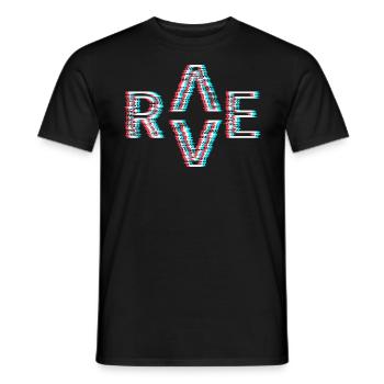 Techno Rave Festival Electro Music Raver - T-shirt homme - noir - Devant - AI Model Male 178 light (178cm)