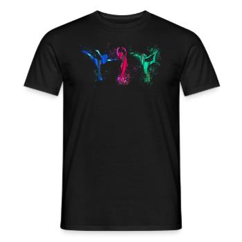 Patinage sur glace,Patinage artistique,Patineur artistique,Graffiti - T-shirt homme - noir - Devant - AI Model Male 178 light (178cm)