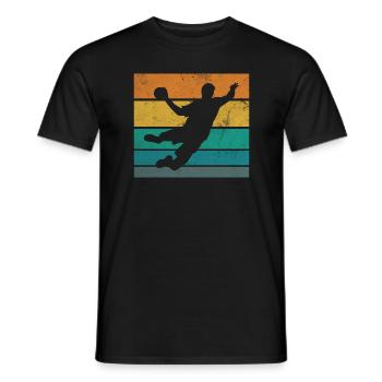 Handball Retro Handball Team Vintage Ball Sports - T-shirt homme - noir - Devant - AI Model Male 178 light (178cm)