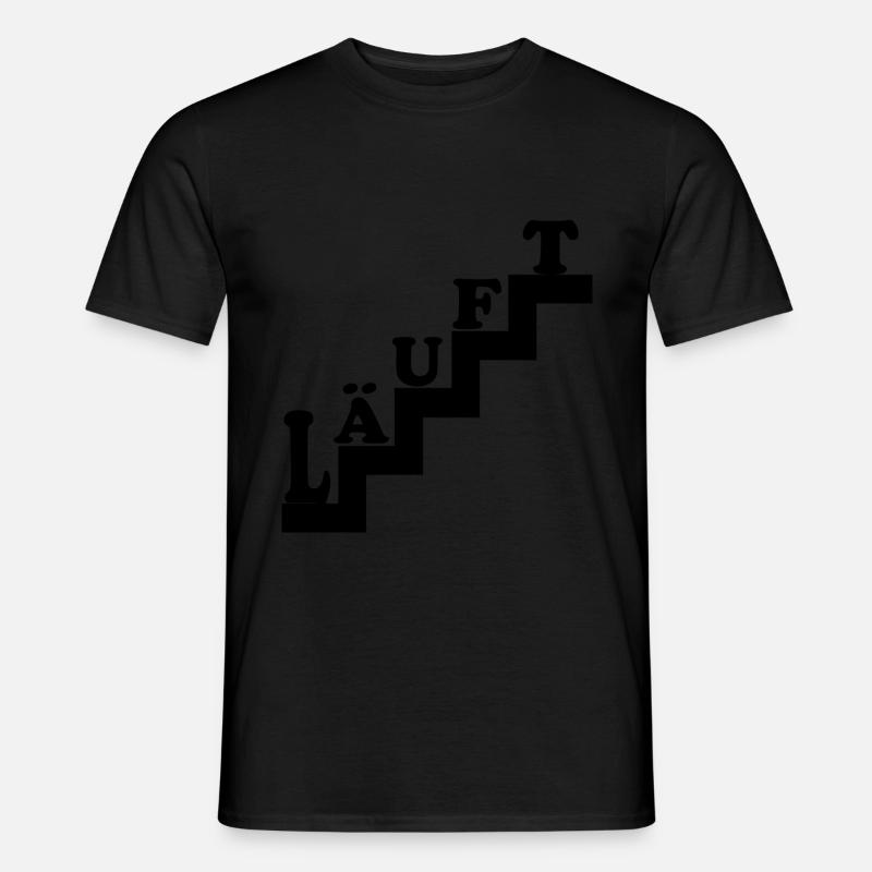 Läuft Motivation Treppe Gewinner - Männer T-Shirt - undefined
